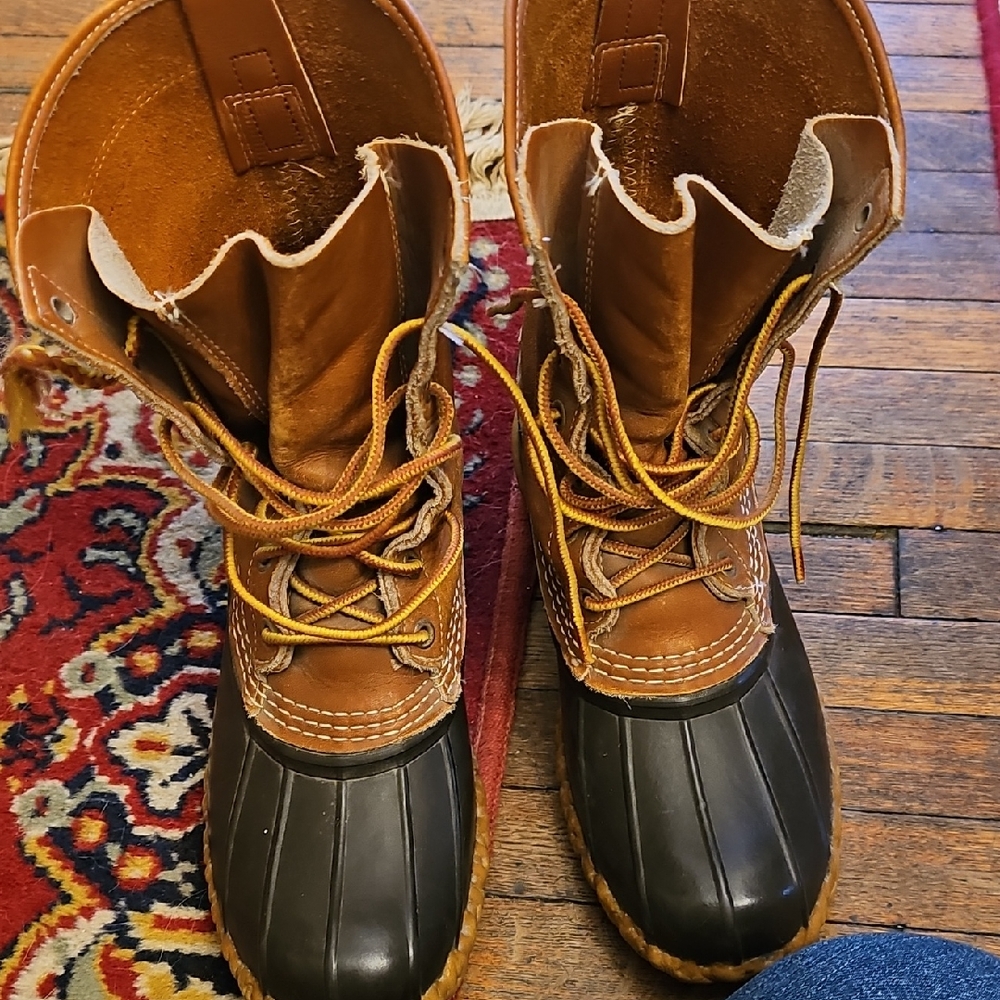 Bean boots by LL Bean Brown and Black Duck Boots 9.5
